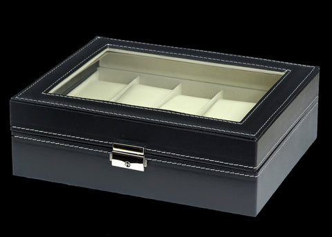 MWC Protective Travel Watch Box with Blank Plate for Customization/Engraving