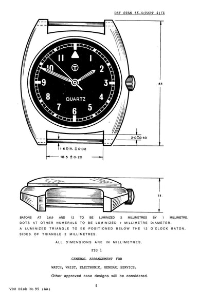 MWC W10 1970's Pattern 24 Jewel Automatic Military Watch with 100m Water Resistance (Non Date Version)