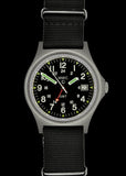 MWC GMT (Dual Time Zone) Water resistant Military Watch in Stainless Steel Case with Screw Crown