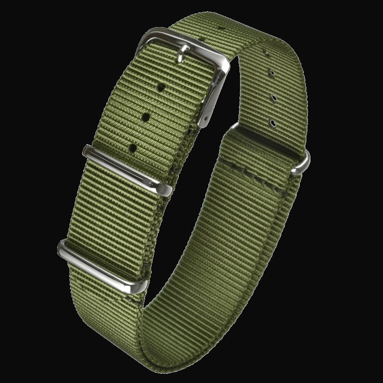 Correa de reloj militar NATO oliva de 18 mm