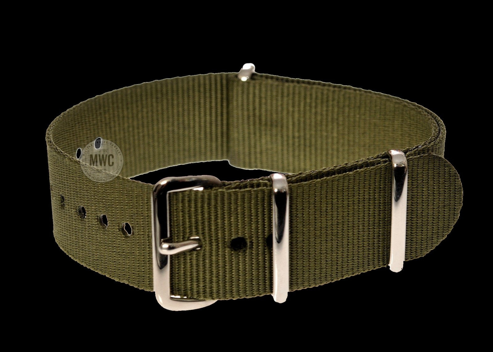 24mm olivgrünes NATO-Militär-Uhrenarmband