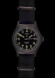 MWC G10 100m PVD Stealth Military Watch with Fixed Strap Bars, 10 Year Battery Life, Screw Crown & Caseback