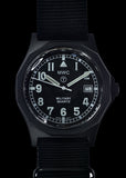 MWC G10 - Remake of the 1982 to 1999 Series Watch in Black PVD Steel with Plexilass Crystal and Battery Hatch