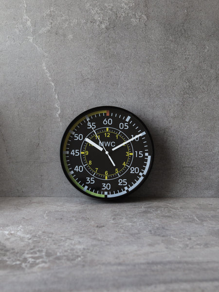 MWC Aircraft Instrument Airspeed Indicator Wall Clock with Silent Quartz Movement and Sweep Second Hand (Size 22.5 cm / approx 9")