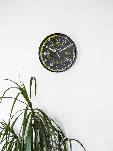 MWC Aircraft Instrument Airspeed Indicator Wall Clock with Silent Quartz Movement and Sweep Second Hand (Size 22.5 cm / approx 9")