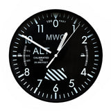 MWC Altimeter Wall Clock with a Sweep Second Hand and Silent Quartz Movement (Size 22.5 cm / approx 9