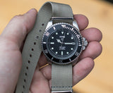 MWC 21 Jewel 300m Automatic Military Divers Watch with Sapphire Crystal and Ceramic Bezel on a NATO Webbing Strap