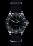 MWC 300m Stainless Steel Quartz Military Divers Watch with Tritium GTLS and 10 Year Battery Life