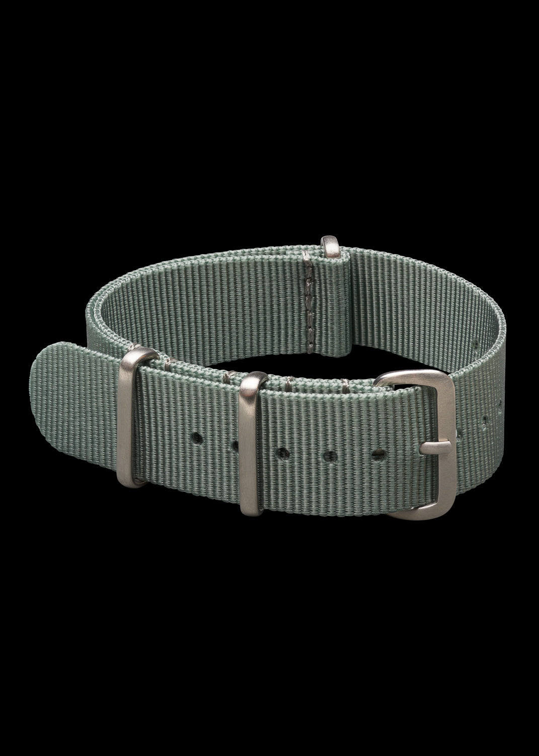 Correa de reloj militar NATO gris de 20 mm con cierres de acero inoxidable  