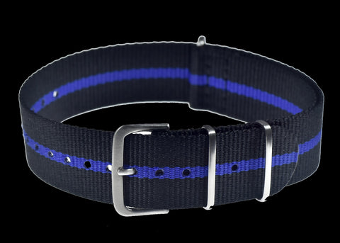 20mm "Thin Blue Line" Police Pattern Ballistic Nylon Webbing Strap