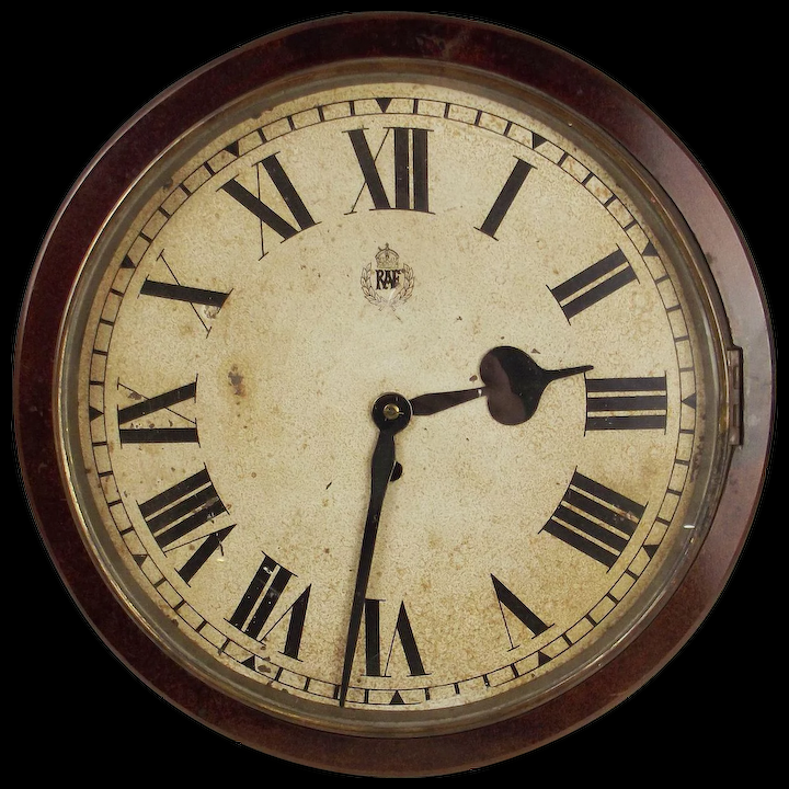Horloge murale réplique motif Bataille d'Angleterre Royal Air Force 1940 avec mouvement quartz silencieux et trotteuse (taille 12"/30,5 cm)