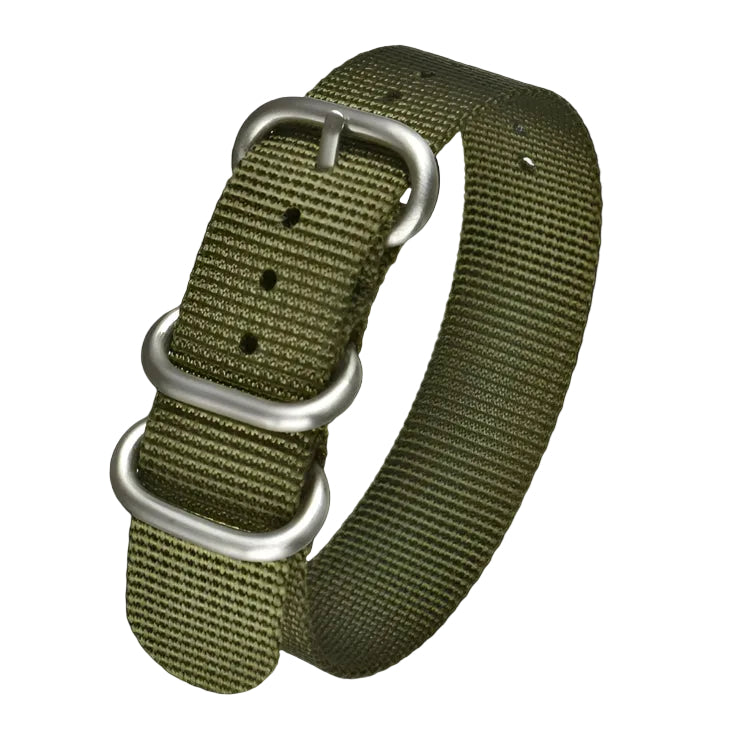 18mm olivgrünes ballistisches Nylon Zulu-Muster Militär-Uhrenarmband