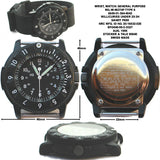 MWC P656 2025 Model Stainless Steel Tactical Series Watch with Day/Date, GTLS Tritium and Sapphire Crystal