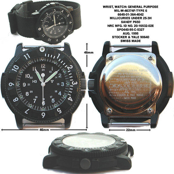 MWC P656 2025 Model PVD Tactical Series Watch with GTLS Tritium, Sapphire Crystal and a 24 Jewel Automatic Movement