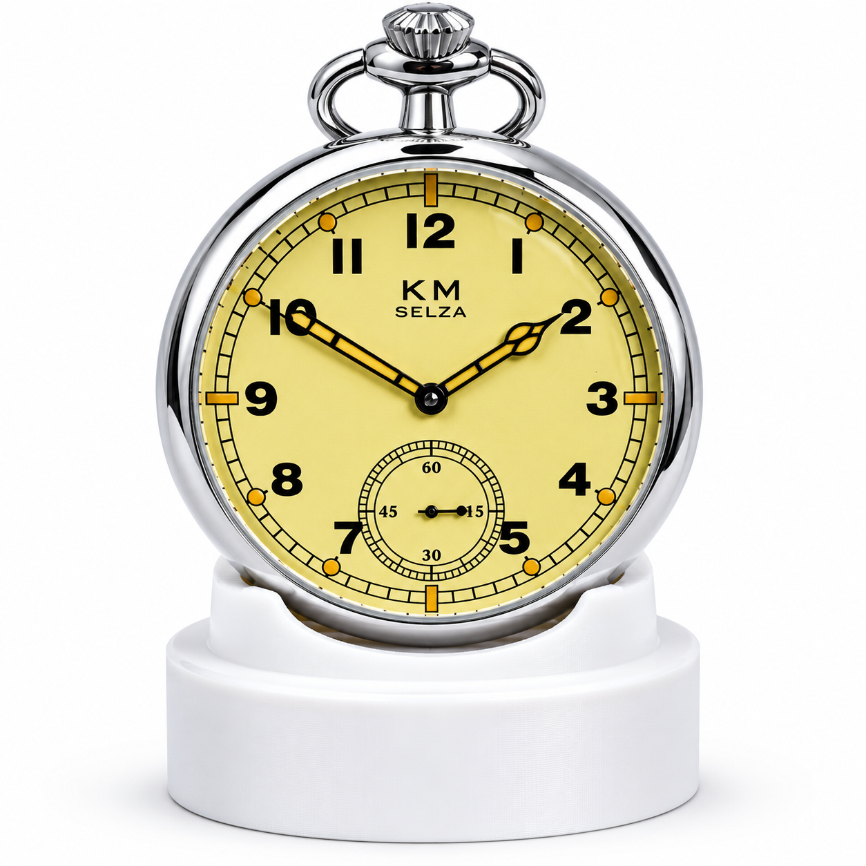 Support de montre de poche blanc - Idéal pour exposer une montre de poche lorsqu'elle n'est pas utilisée sur un bureau, une table ou une vitrine