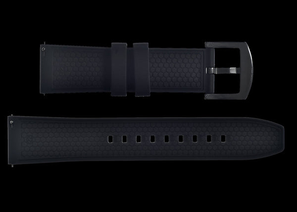 20mm FKM (Patterned) Rubber Strap with Quick Release Feature for Fast and Easy Fitting and Removal