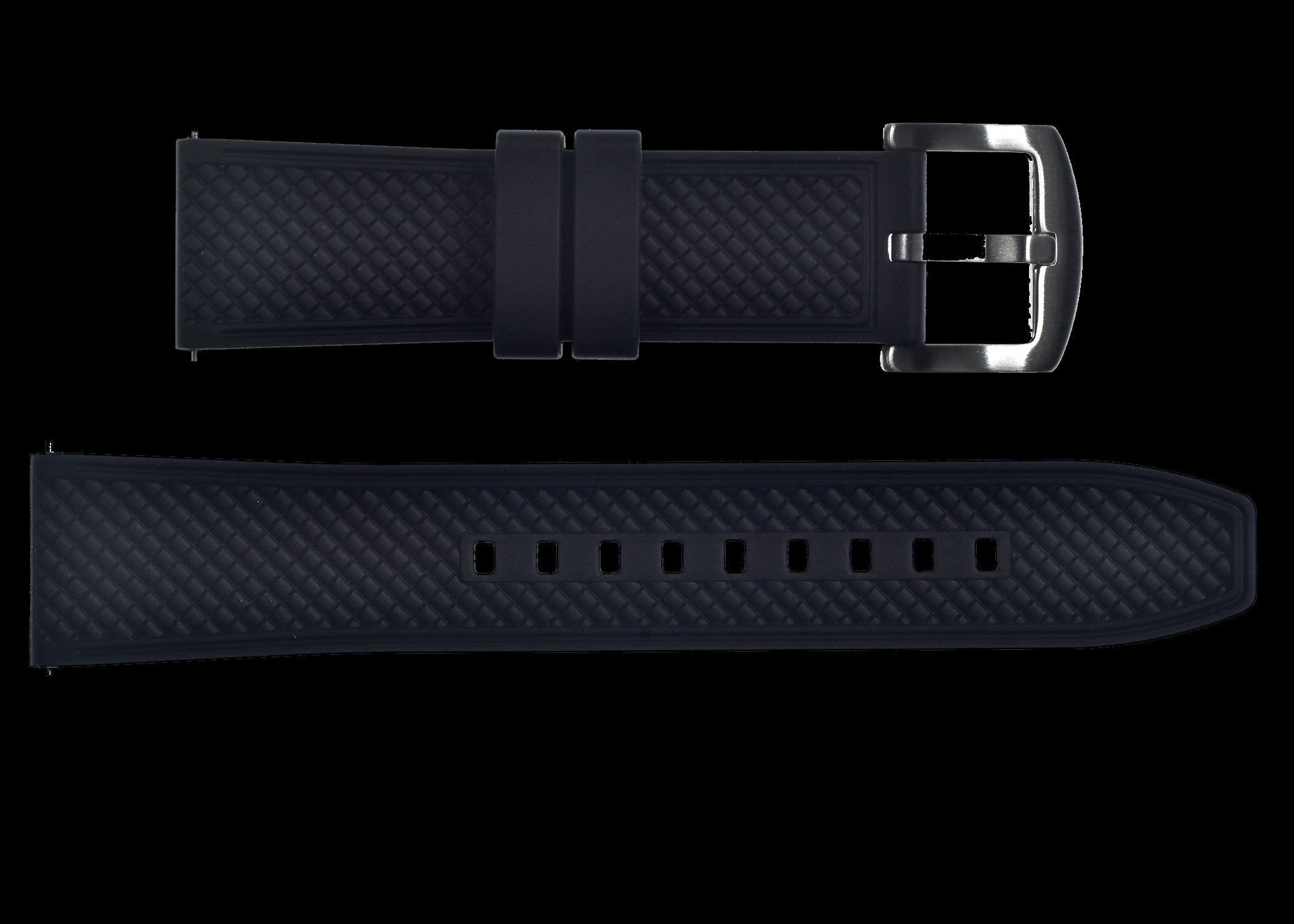 22mm FKM (Muster) Gummiband mit Schnellverschluss für schnelles und einfaches Anbringen und Abnehmen