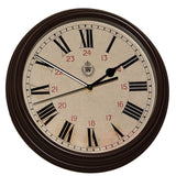 RAF 1943 Pattern Replica 12/24 Wall Clock with Silent Quartz Movement and Sweep Second Hand(Size 12