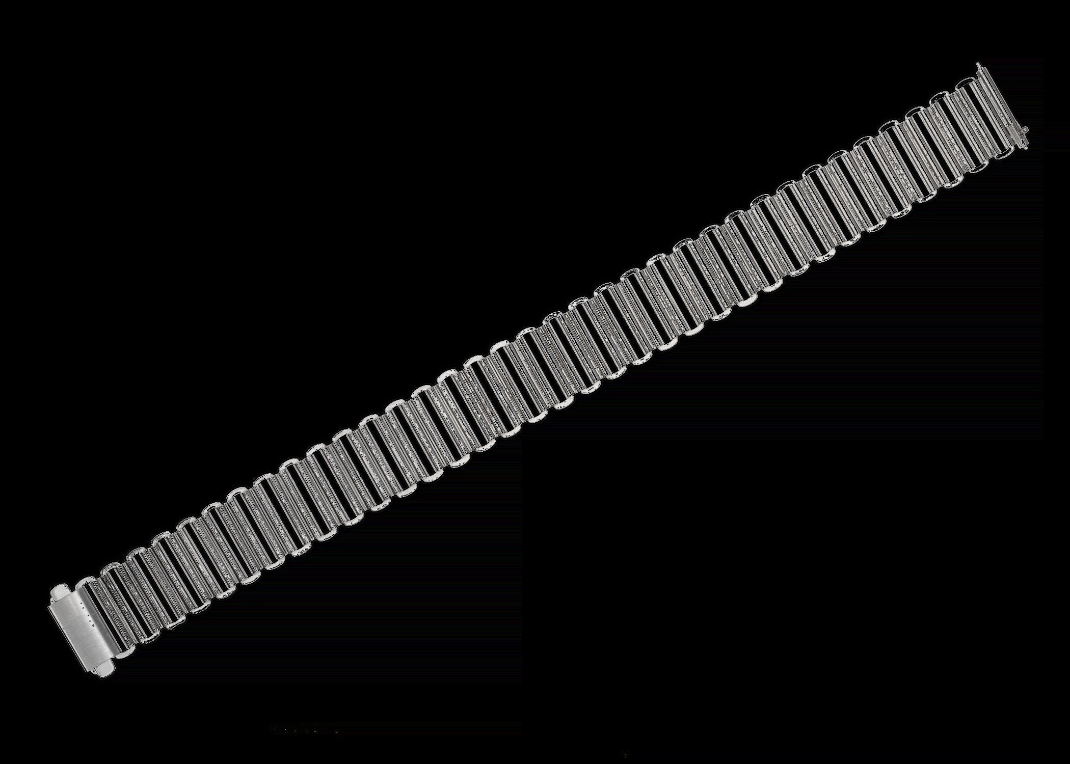 Bracelet en acier inoxydable style rétro 1940/50s "Bonklip" 18mm - Idéal pour montres anciennes ou rétro