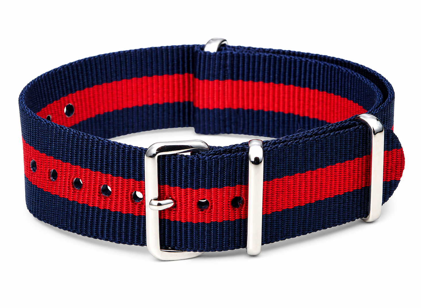 22mm Red and Navy NATO Military Watch Strap