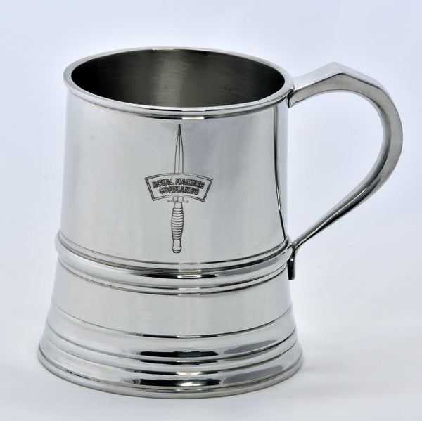 James Yates - One Pint Royal Marines Solid Pewter Tankard - Identical weight and dimensions as the manufacturers 19th century originals