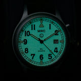 MWC G10EL Black PVD Steel General Service Watch with Sand Coloured Electroluminescent (EL) Backlit Dial