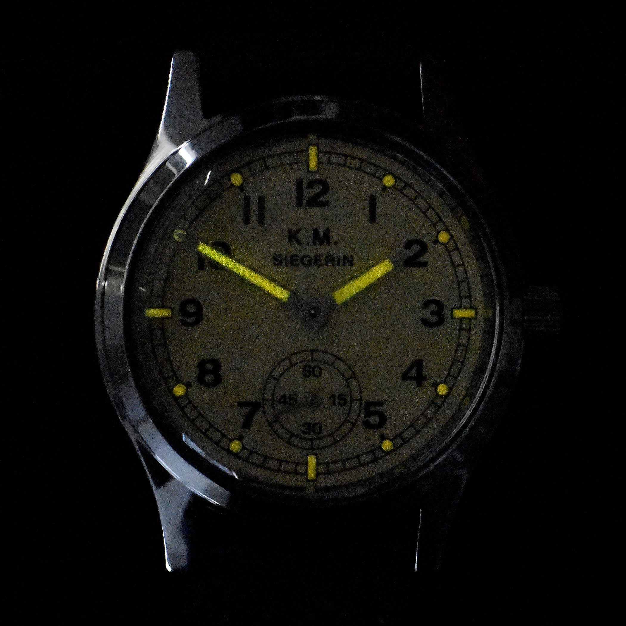 Montre Siegerin Kriegsmarine (marine allemande) motif WW2 avec mouvement mécanique automatique 21 rubis