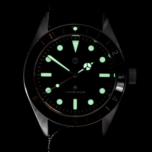 MWC Classic 1960s Pattern Divers Watch with Retro Luminous Paint and a Hybrid Mechanical/Quartz Movement