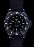 MWC 24 Jewel 300m Automatic Military Divers Watch with Sapphire Crystal and Ceramic Bezel in Black PVD Steel