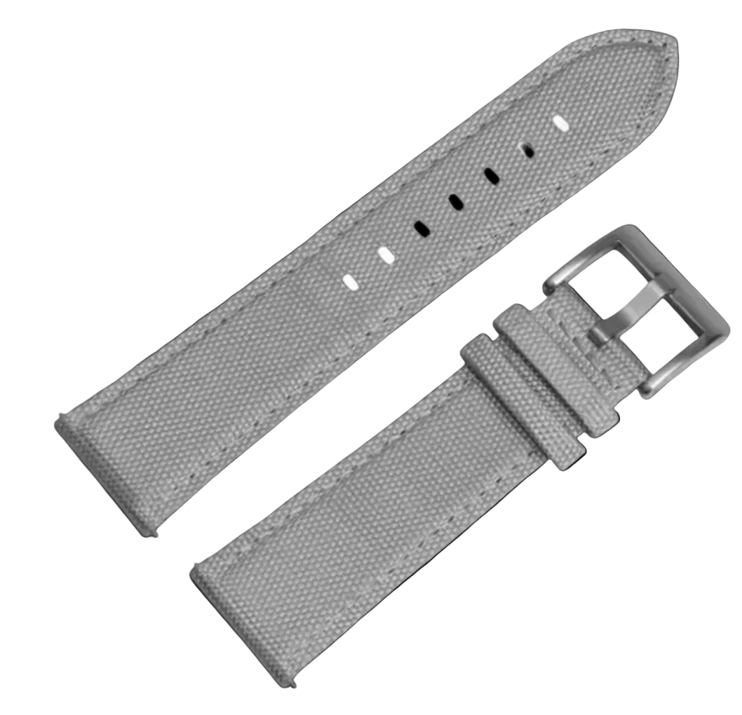 Correa de reloj CORDURA® de tela de vela gris claro de 20mm