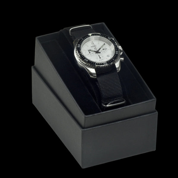MWC NATO Pattern Stainless Steel Military Pilots Chronograph with Sapphire Crystal and Swiss Ronda Movement