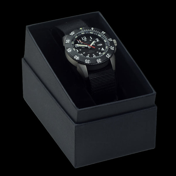 MWC P656 Latest Model Titanium Tactical Series Watch with GTLS Tritium and Ten Year Battery Life (Date Version)