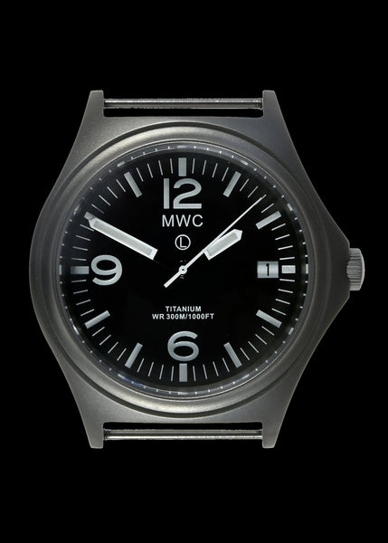 MWC Titanium Military Watch, 300m Water Resistant, Sapphire Crystal and 10 Year Battery Life - NATO NSN Number: 6645-99-847-7565