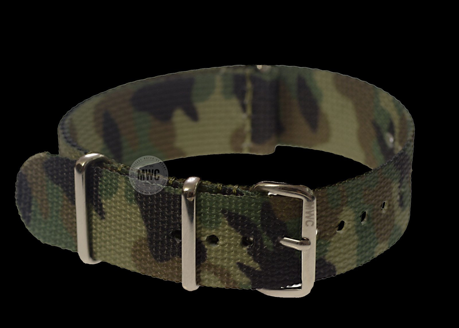 Correa de reloj NATO camuflaje de 20mm (El esquema de colores está diseñado para climas como el norte de Europa, el norte de Estados Unidos y Canadá)