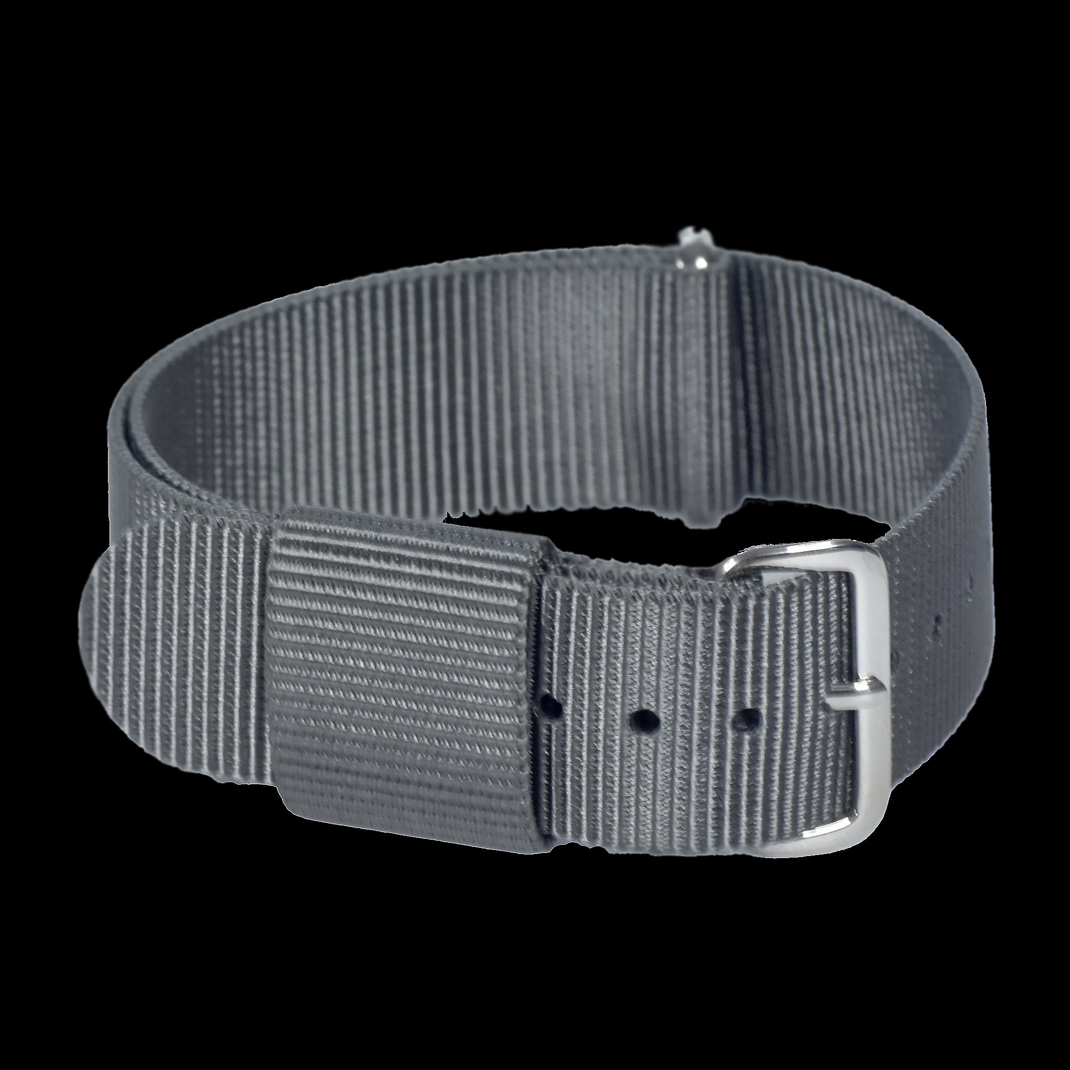 Correa de reloj militar de nylon patrón US gris de 20 mm