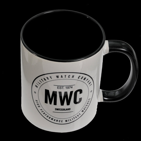 MWC White and Black 11oz / 32.5cl Coffee Mug - Made in the USA