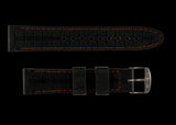 MWC 20mm Silicone Divers Watch Strap with Orange Detailing
